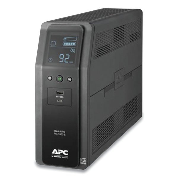 Apc Back-UPS PRO BR Series SineWave Battery Backup System, 10 Outlets, 1000VA, 1080 J BR1000MS